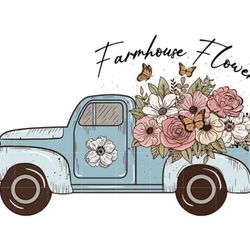 farmhouse flowers wildflower truck