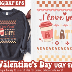 i love you a latte svg