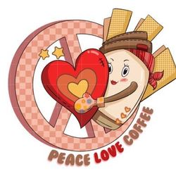 peace love coffee sublimation
