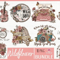 vintage wildflower sublimation bundle