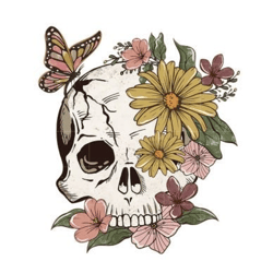 wildflower skull sublimation
