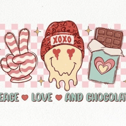 peace love and chocolate sublimation