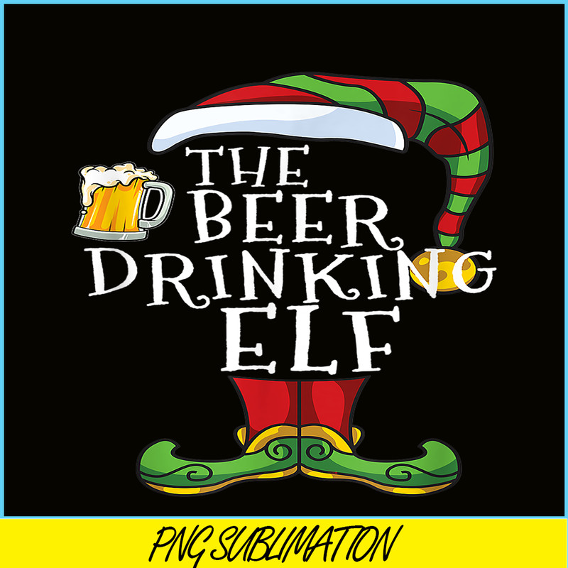 BEER28102374-The Beer Drinking Elf PNG Christmas Beer PNG Drunk Christmas PNG.png