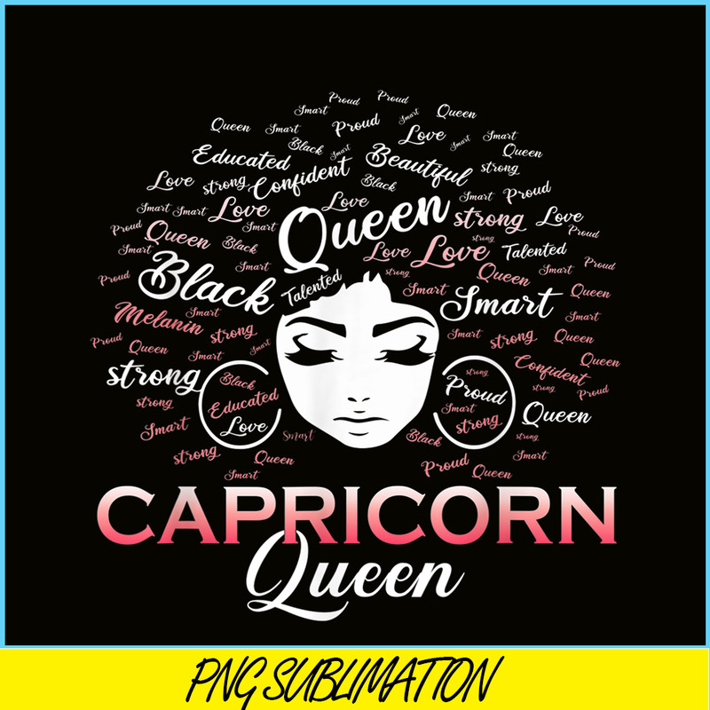 CPB28102306-Black Women PNG Capricorn Queen PNG January Birthday PNG.png