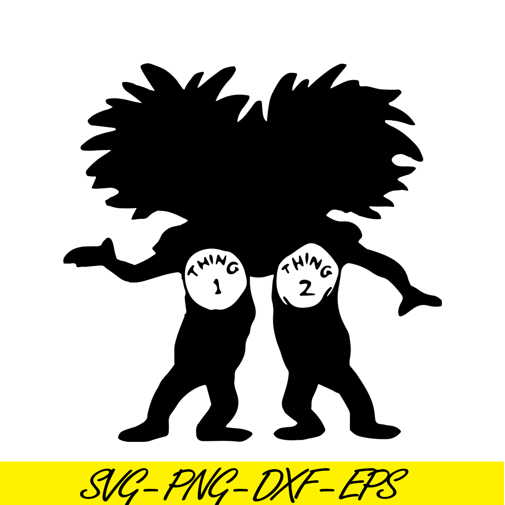 DS105122334-Thing 1 And Thing 2 Black Shadow SVG, Dr Seuss SVG, Cat In The Hat SVG DS105122334.png
