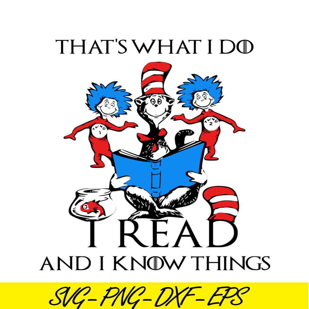 DS105122342-Cat in the hat reading rab SVG, Dr Seuss SVG, Cat In The Hat SVG DS105122342.png