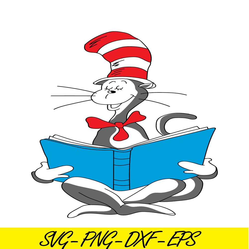DS205122361-The Reading Cat SVG, Dr Seuss SVG, Cat In The Hat SVG DS205122361.png