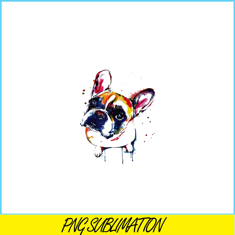 HL161023146-Funny Colorful French Bulldog PNG, French Bulldog PNG, French Dog Artwork PNG.png