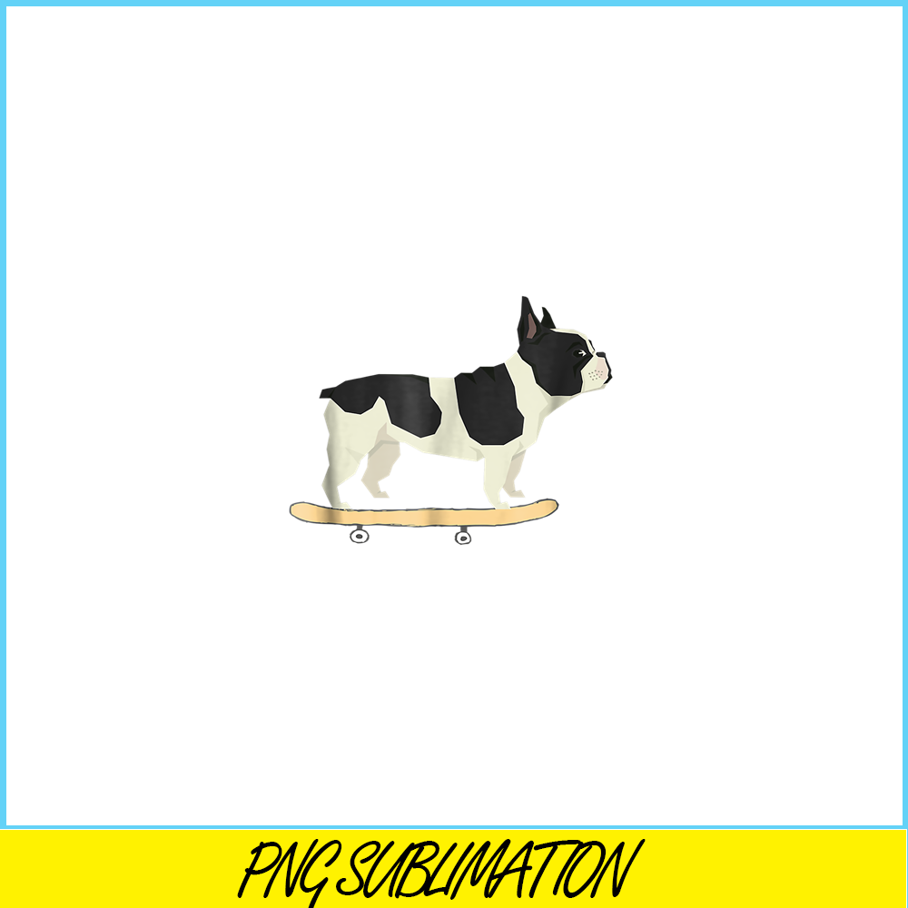 HL161023148-Funny French Bulldog Dog On Skateboard PNG, French Bulldog PNG, French Dog Artwork PNG.png