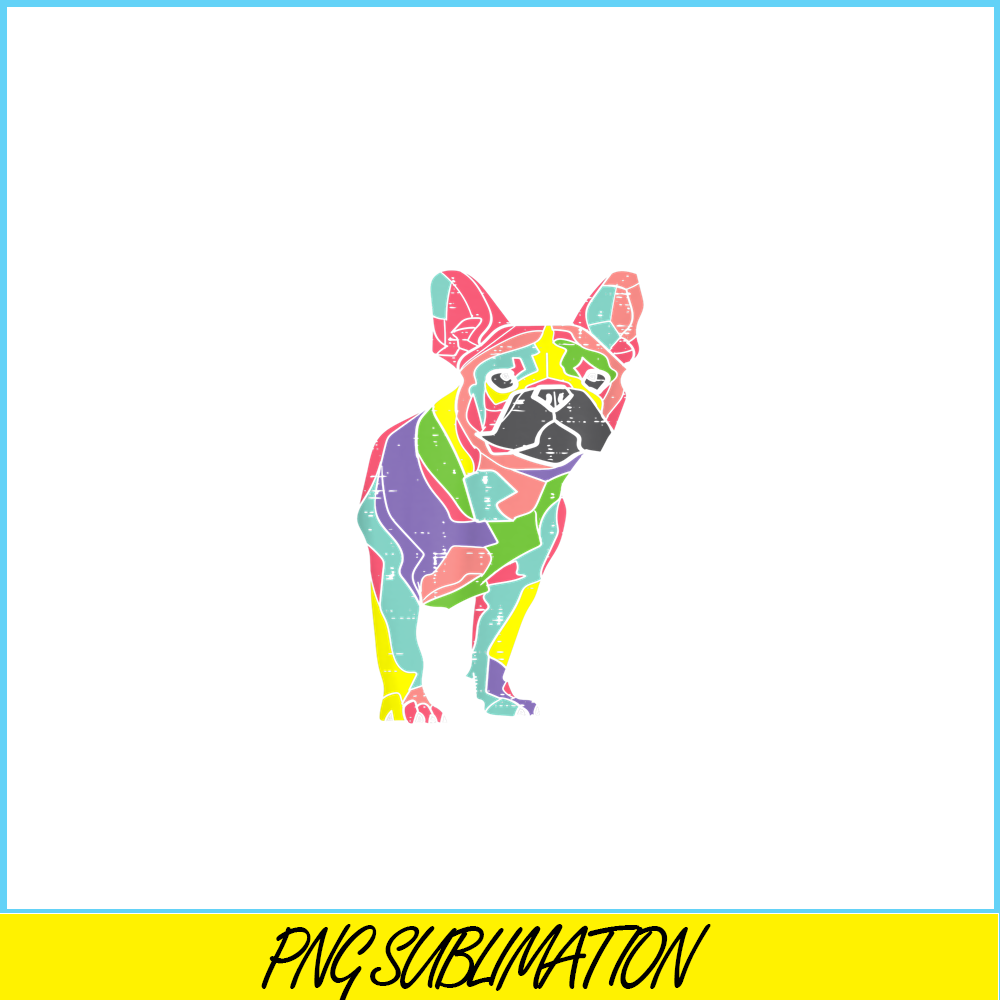 HL16102315-Colorful French Bulldog PNG, Frenchie Art PNG, Dog Lover PNG.png