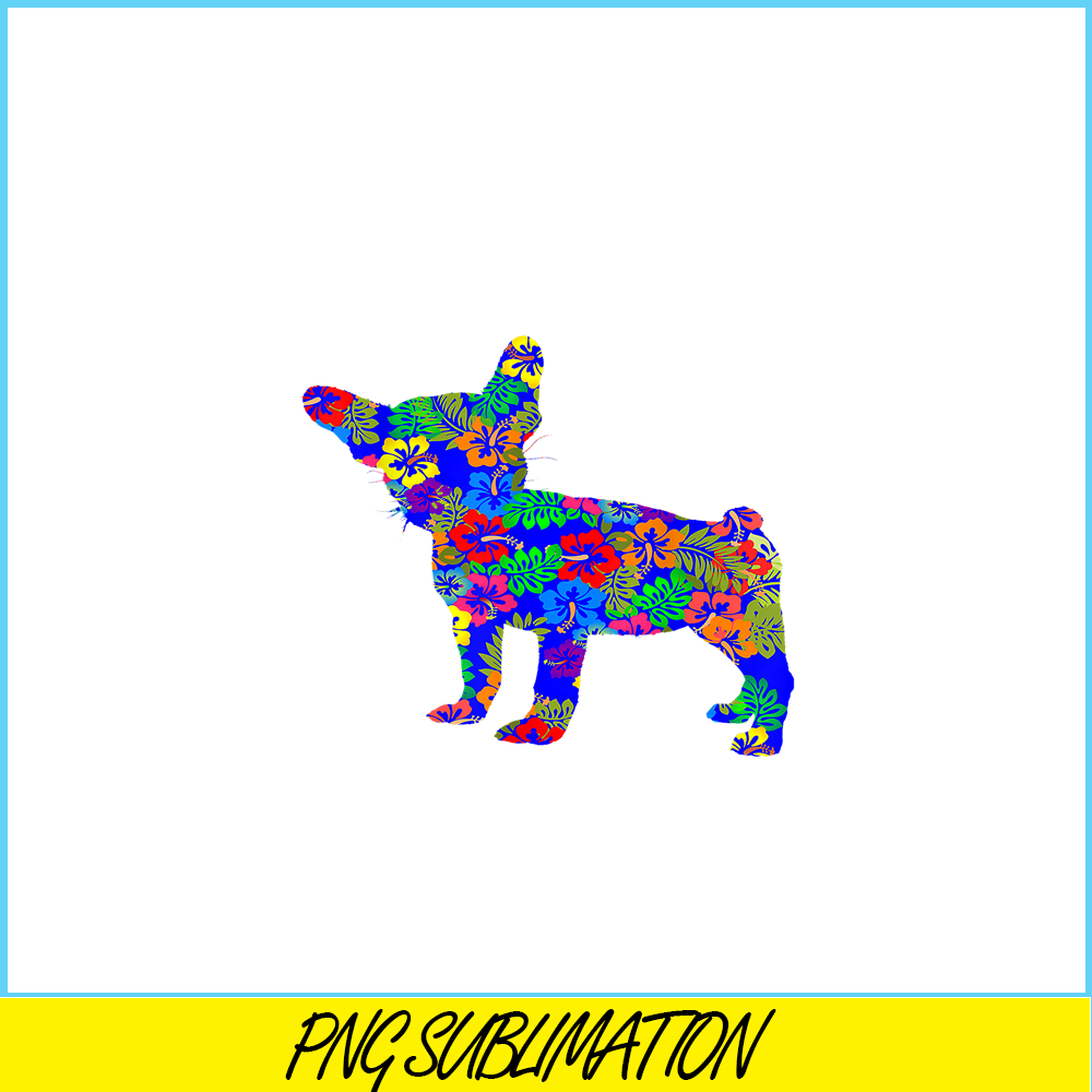 HL161023158-Hawaiian Frenchie BullDog PNG, Frenchie Bulldog PNG, French Dog Artwork PNG.png