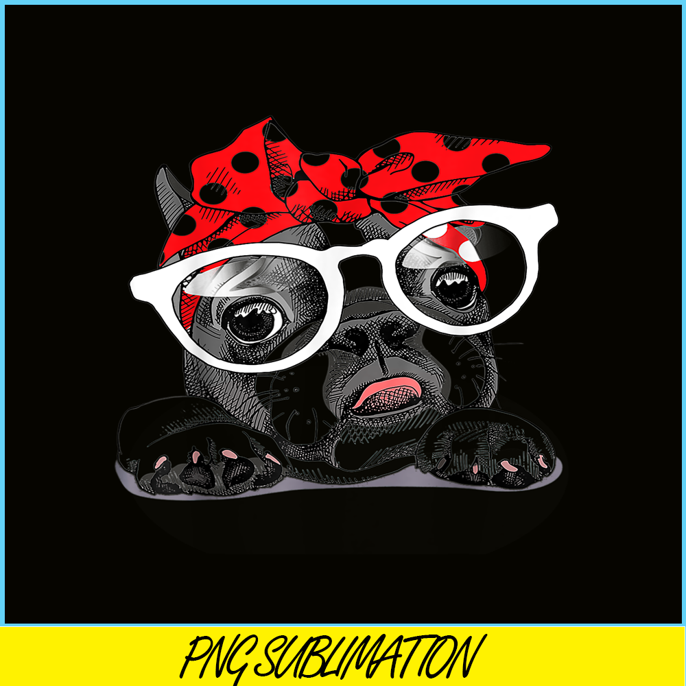 HL16102320-Cute Bulldog Colorful Headband PNG, French Bulldog PNG, Bulldog Mascot PNG.png