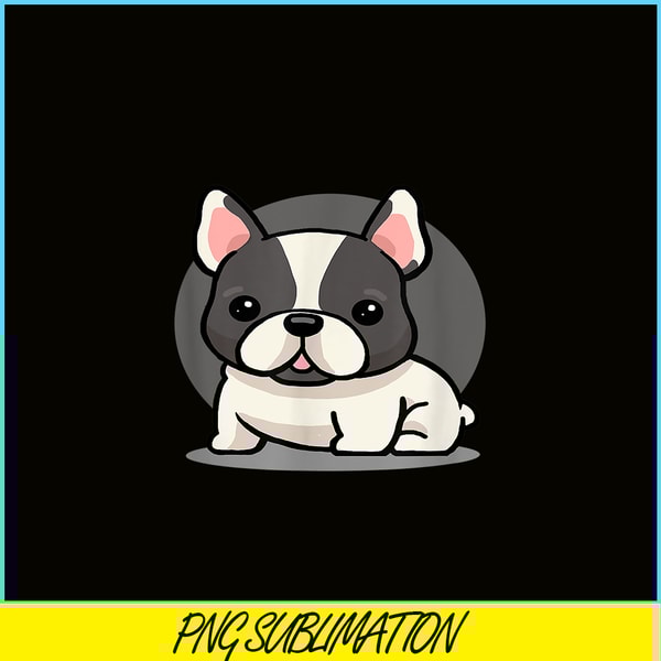 HL16102324-Cute Kawaii French Bulldog PNG, Chibi Dog PNG, Frenchie Dog Lover PNG.png