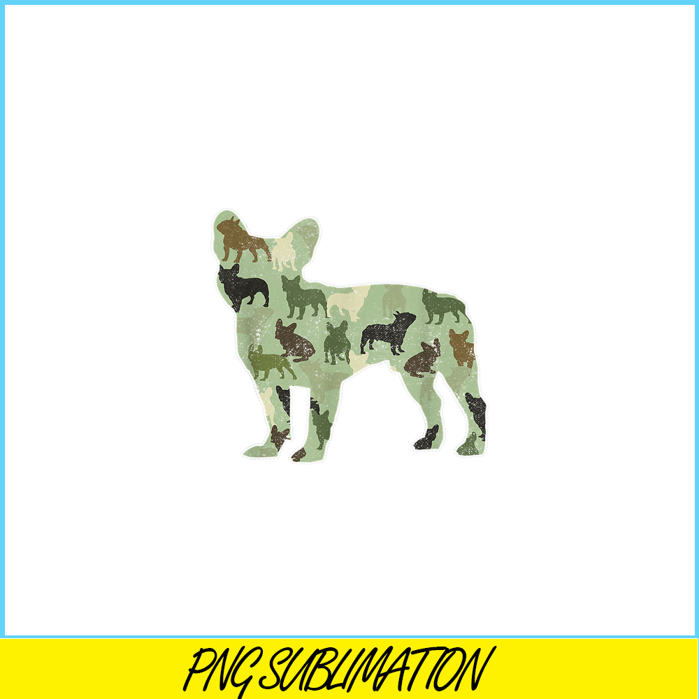 HL16102337-French Bulldog Camo PNG, Dog Camouflage PNG, Bulldog Mascot PNG.png