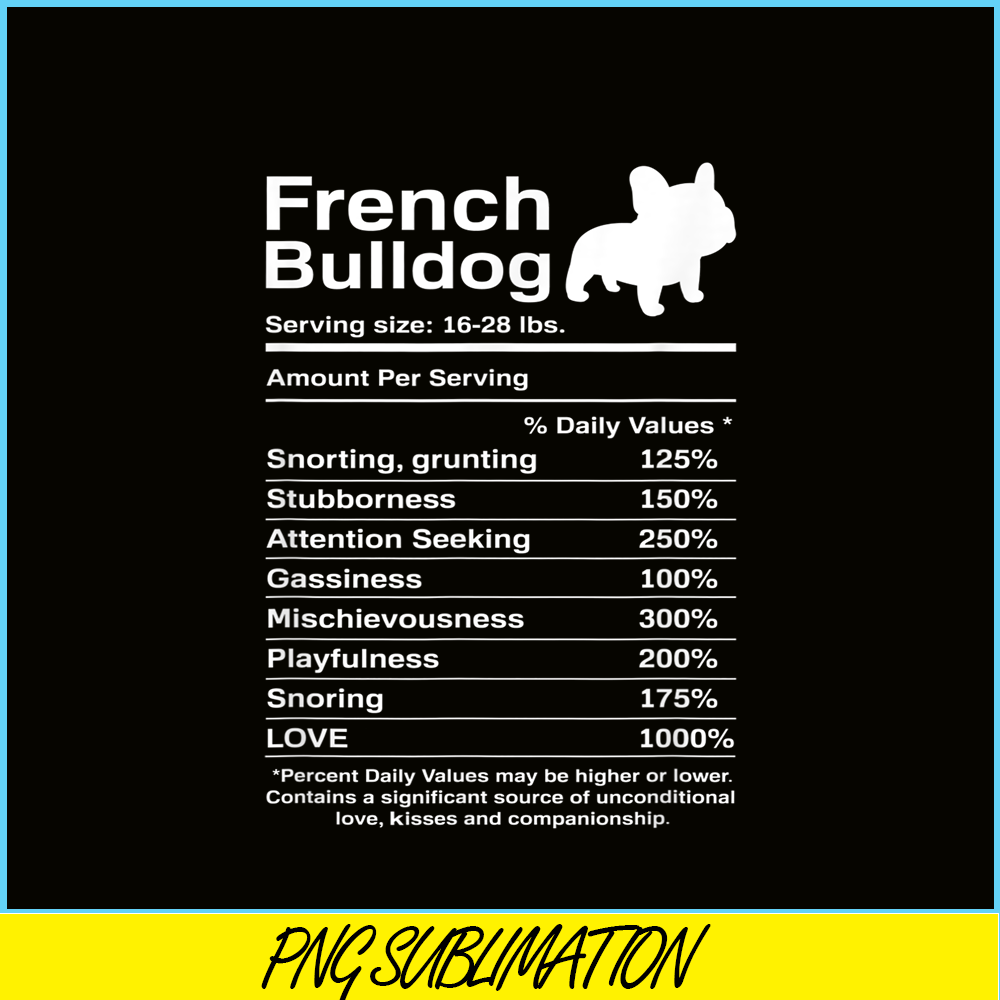 HL16102350-French Bulldog Facts Nutrition PNG, Frenchie Dog Lover PNG,Bulldog Mascot PNG.png