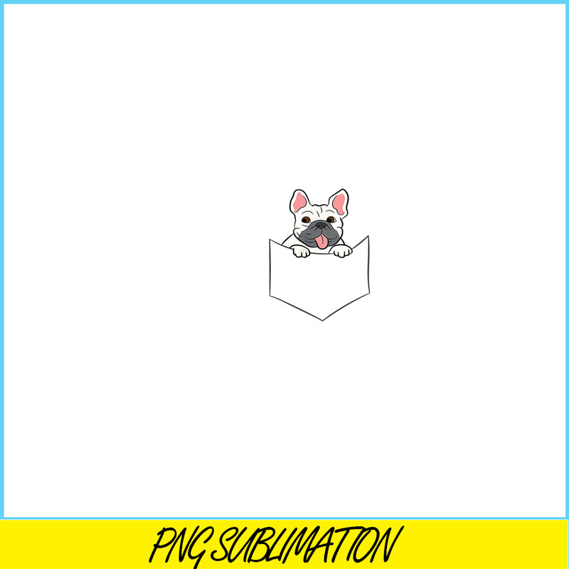 HL16102368-French Bulldog In A Pocket PNG, Frenchie Dog Lover PNG, French Dog Artwork PNG.png