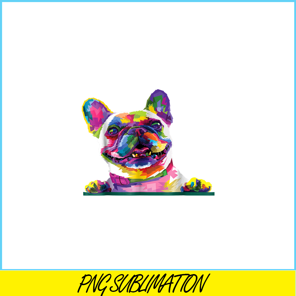HL16102385-Colorful Bulldog Pop Art Style PNG, Frenchie Dog Lover PNG, French Dog Artwork PNG.png
