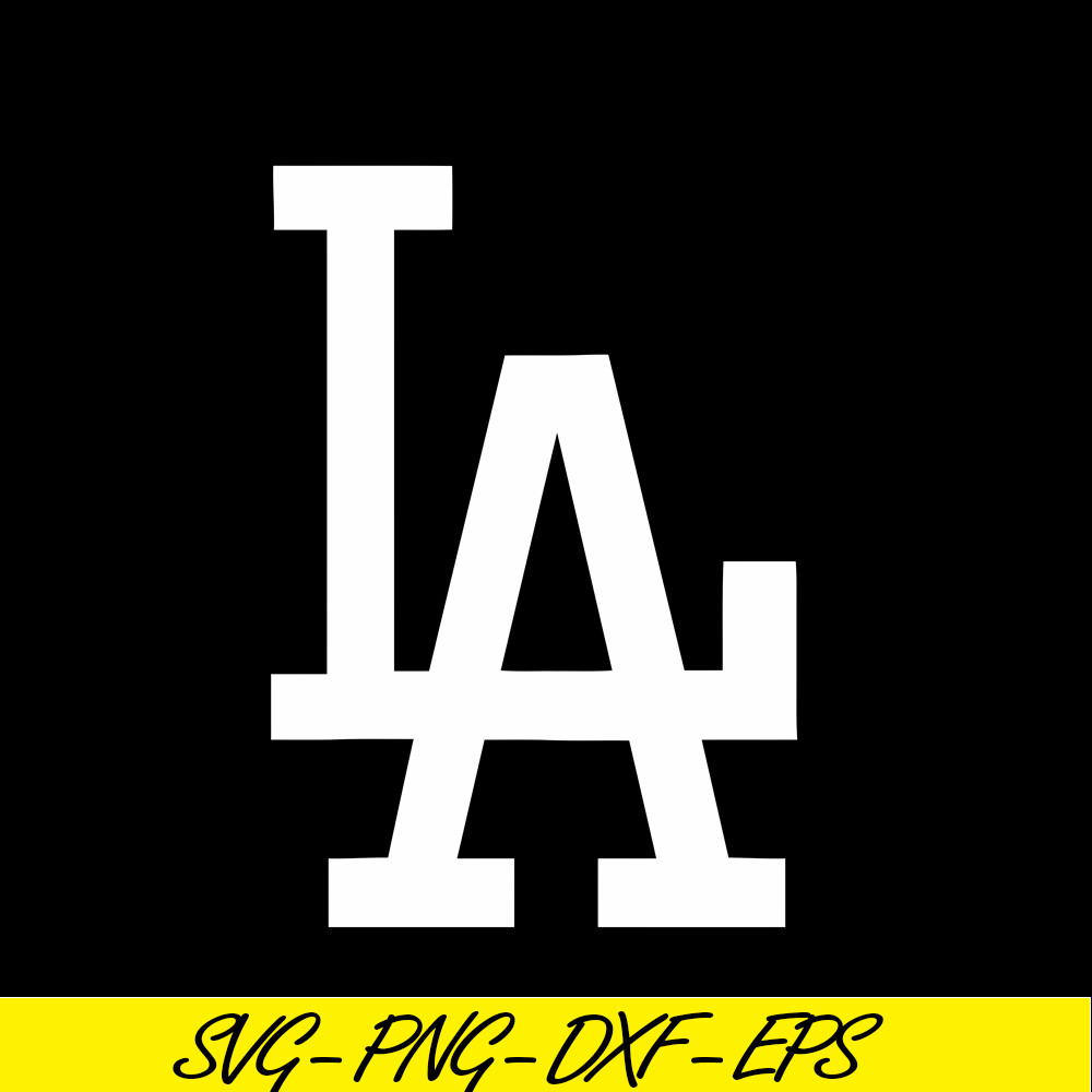 MLB011223123-LA The White Text SVG, Major League Baseball SVG, MLB Lovers SVG MLB011223123.png