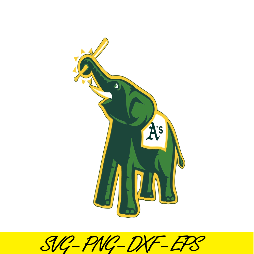 MLB204122345-Oakland Athletics The Green Elephant SVG, Major League Baseball SVG, Baseball SVG MLB204122345.png