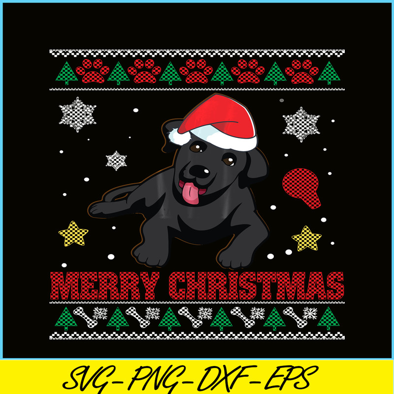 PNG141023103-BLACK LAB Dog Santa Ugly Sweater Costume Merry Xmas Shirt Png.png