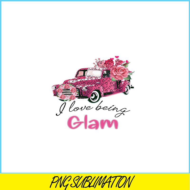 VLT19102347-I Love Being Glam PNG, Pink Valentine PNG, Valentine Holidays PNG.png