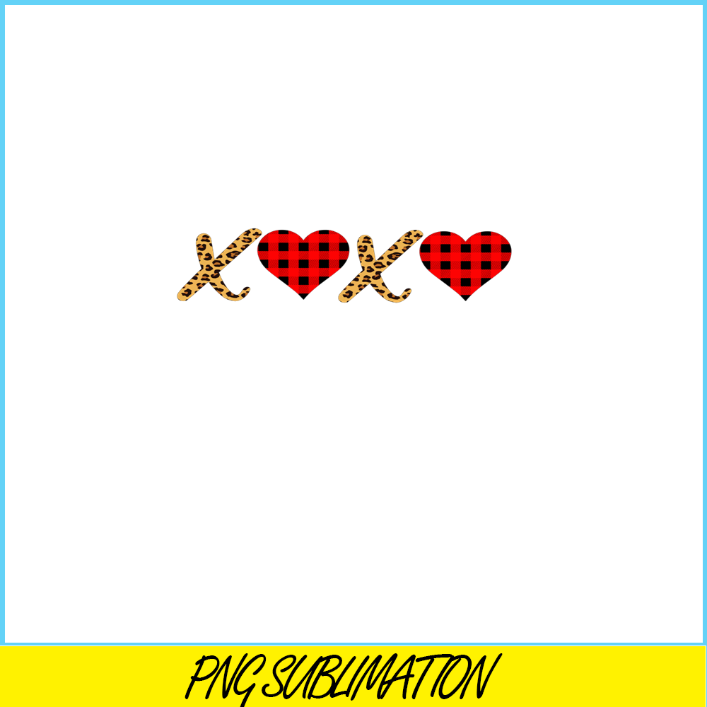 VLT21102378-XOXO Cheetah Hearts PNG, Sweet Valentine PNG, Valentine Holidays PNG.png