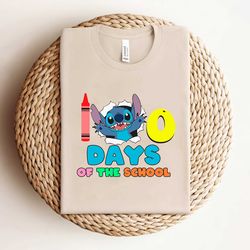 100 days of school funny stitch shirt