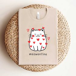 cute cat valentine meowentine shirt