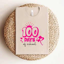 100 days of school pink doll barbie shirt