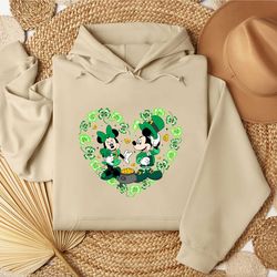 st patricks day disney minnie mickey lucky heart shirt