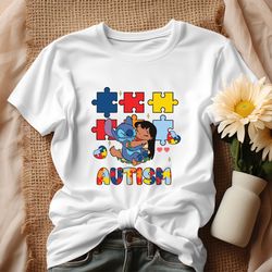 disney autism lilo holding stitch autism shirt