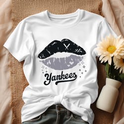 funny lips yankees baseball team shirt
