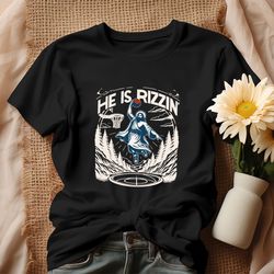 vintage 90s he is rizzin easter funny meme shirt