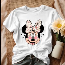 retro minnie mouse easter tie bow shirt
