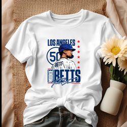 Mookie Betts 50 Los Angeles Dodgers Baseball Shirt, T-shirt