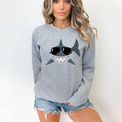 shark sweatshirt , shark, cute shark tee, shark shirt , little shark t-shirt , toddler shark shirt , shark shirt for gi