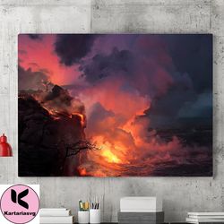 Winter Forest Canvas Wall Art Painting, Canvas Wall Art, Sunset Wall Art, Winter Landscape Photography Posters, Home Liv