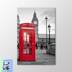 Big Ben Clock Tower Canvas Wall Art, London Big Ben Print, London Art Photography, London Poster, London Photography, We