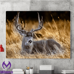 Deer Canvas Wall Art Painting, Animal Wall Art, Wildlife Photography Art, Canvas Art, Wildlife Art Poster, Home Decor
