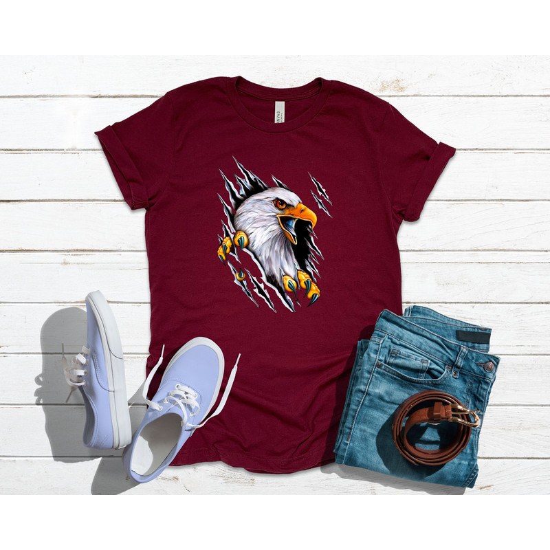 Eagle shirt, school spirit team, Eagle claw marks, tear, torn, ripped, School mascot shirt, school sports, Go Eagles shirt, parents gift.jpg