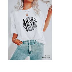 pray on it pray over it pray through it shirt, women's christian sweatshirt, men's religious shirt, christian gifts, cat