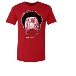 scottie barnes men's cotton t-shirt - toronto basketball scottie barnes player silhouette wht
