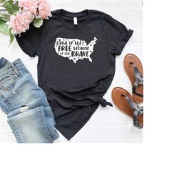 america tshirt,usa map shirt,4th of july gift,america land of the free because of the brave,freedom day tee,brave shirt,