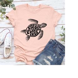 keep the sea plastic free shirt,environmental t-shirt,turtle lover gift,protect earth shirt,earth awareness gift,sea lif