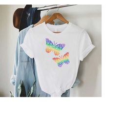 rainbow pride shirt,lgbt butterfly tshirt,cute lesbian tee,gay pride shirt,love is love shirt,equality shirt,lgbtq gift,