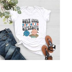 funny american tshirt,born free but now i'm expensive tee,patriotic gifts,4th of july shirts,american flag sunglasses sh