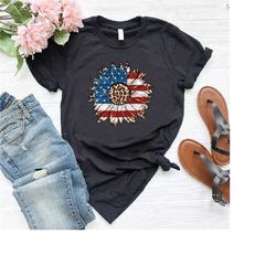 america sunflower shirt,usa sunflower shirt,4th of july flag tee,gift for american,patriotic shirt,memorial day shirt,fr