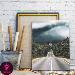 Road Canvas Wall Art Painting, Landscape Wall Art, Forest Art Canvas Prints, Route Photos Photography Posters, Home Deco