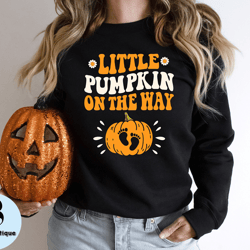 little pumpkin on the way reveal shirt, halloween pregnancy cute shirt, funny pregnancy shirt, gift for new mom, pregnan