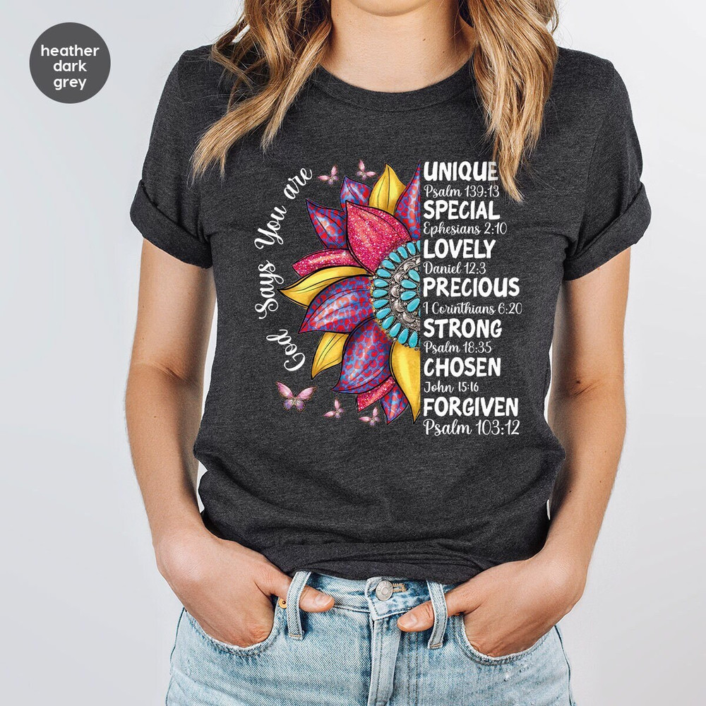 Faith Shirt, Gift for Her, Christian Gifts, Christian Shirts, Floral T-Shirt, Religious Graphic Tees, Flower T-Shirt, Shirt for Women.jpg